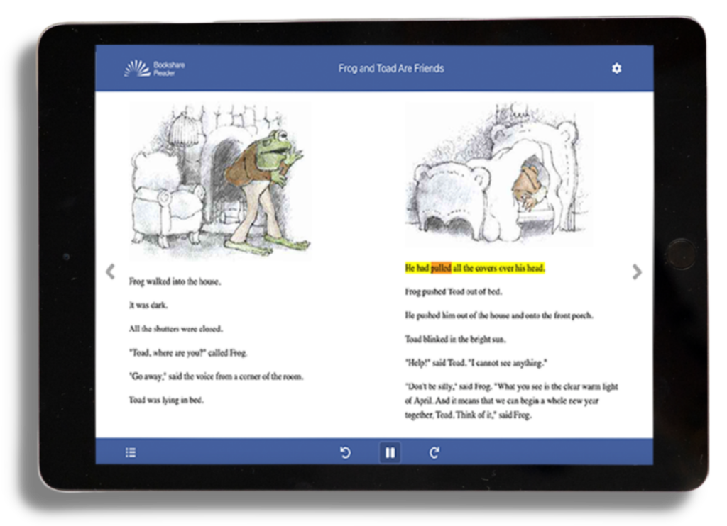 Bookshare Reader on tablet.